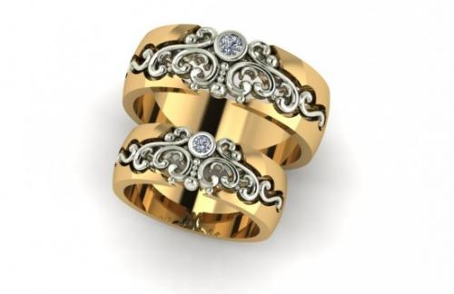 Обручальные 3D кольца в интернет-магазине ювелирных изделий «Yudi.com.ua»